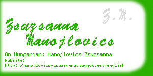 zsuzsanna manojlovics business card